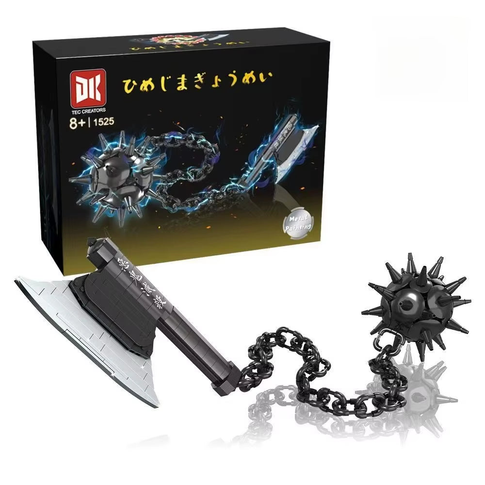 14 Types Creative Animation Demon Slayer Samurai Sword Building Blocks Anime Weapon Model Bricks Set Collection Toys for Kids