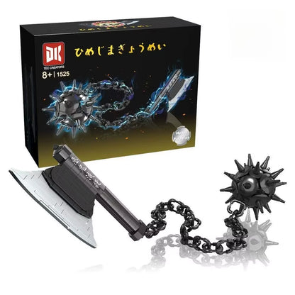 14 Types Creative Animation Demon Slayer Samurai Sword Building Blocks Anime Weapon Model Bricks Set Collection Toys for Kids